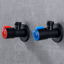 1pc Black Paint Sink valve Stainless Steel Valve Tap Water Input Valve Toilet Large Flow Angle Valve 2024 - buy cheap
