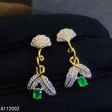 KJJEAXCMY fine jewelry natural Emerald 925 sterling silver women earrings new Ear Studs support test popular fashion 2024 - buy cheap
