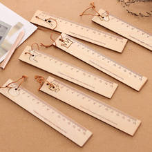 School Students Wooden Straight Ruler 15cm Measuring Range School Ruler Pendent Bookmark Ruler 2024 - buy cheap