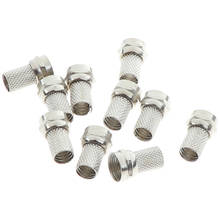 10Pcs 75-5 F Connectors Screw On Type For RG6 Satellite TV Antenna Coax Cable Twist-on 2024 - buy cheap