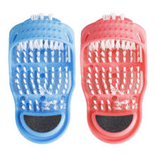 Бытовой Ванная комната щетка для чистки ступней тапочки Пластик удалить омертвевшие чешуйки кожи массажные тапочки скребок для ног для обуви с кистью 2024 - купить недорого