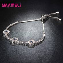 Pulsera de plata esterlina 925 para mujer, accesorio sencillo con 3 estilos de ojos azules, joyería para amantes, cita de boda, novedad 2024 - compra barato