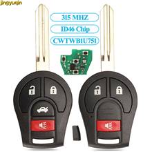 jingyuqin 315MHZ ID46 Chip Remote Car Key for Nissan Oem Factory Keyless Entry FOB Transmitter for CWTWB1U751 H0561 3 Buttons 2024 - buy cheap