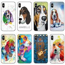 Бассет-Хаунд Собака художественные портреты для iPhone 11 pro XR X XS Max 8 7 6s plus SE 5s 5c iPod Touch 5 6 Чехол 2024 - купить недорого