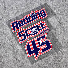 Виниловые наклейки для гоночной головы мотоцикла, наклейки для мотогонок 45 Redding Scott 2024 - купить недорого