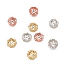 50pcs CZ Brass Micro Pave Cubic Zirconia Flower Bead Caps Cadmium Free & Nickel Free & Lead Free Mixed Color  8mm 11mm 2024 - buy cheap