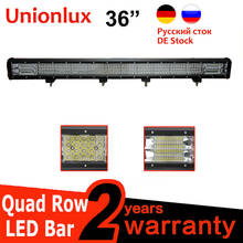 Quad Row 36inch Auto LED Work Light Bar with Wiring Harness LED Bar for Offroad Truck Fog Driving Lamp 4X4 4WD 12V 24V 2024 - buy cheap