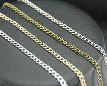 16ft 3x4mm Metal Iron mix colour Iron Twist Curb Chain Jewelry Links Chain Necklace  free shipping 2024 - buy cheap
