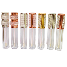 Empty Lip Gloss Cosmetic Container Rhinestone Pearl Crystal Lid 5ml Clear Lip Glaze Liquid Packaging Refillable Tube 25pcs 50pcs 2024 - buy cheap