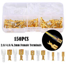 150PCS Female Spade Crimp Terminals Electrical Insulating Sleeve Wire Wrap Connector for 22-16 AWG 0.5mm2-1.5mm2 2024 - buy cheap