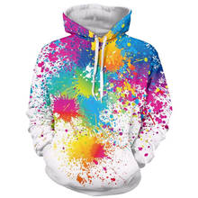 Men Women Fashion Brand hoodies Paint Splatter 3D All Over Print Hip Hop Casual Hoodie Hipster Rainbow 3d hooded sweatshirt 2024 - buy cheap