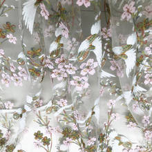 10 metros dhl livre 3d rosa roxo pêssego flor bordado rendas cheongsam vestido roupas das crianças vestido de tecido macio 2024 - compre barato