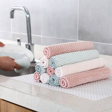 Coral Fleece Towel Super Absorbent Clean Cloth Sink Wipe Non-stick Oil Cleaning Cloth Double Dish Home Kitchen Hand Towel 2024 - buy cheap