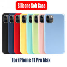 Phone Case For iPhone 11 Pro Case Silicone Back Cover For iPhone 11 Pro Max Thin Soft Color  Protector Case 2024 - buy cheap