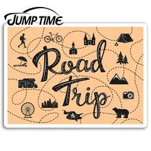 Jump Time for  Road Trip Vinyl Stickers Adventure Cool Travel Sticker Luggage Truck Window Bumper Decal Waterproof Accessories 2024 - buy cheap