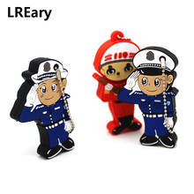 USB Flash Drive Cartoon Firemen/Policemen Pen Drive 4GB 8GB 16GB 32GB 64GB 128MB Cute Memory Stick Personalized Gift Pendrive 2024 - buy cheap