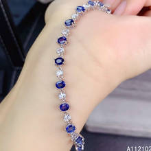 KJJEAXCMY Изящные Ювелирные изделия S925 Стерлинговое Серебро с инкрустированными натуральными звездами сапфировым стеклом популярный ручной браслет в китайском стиле 2024 - купить недорого