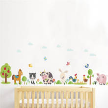 Forest Animals butterfly owl pig bird Wall Sticker For Kids Rooms Wall Decal Mural Window Home Decor living room bedroom decor 2024 - buy cheap