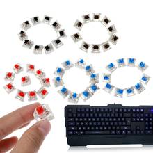 Interruptor de teclado mecânico de 3 pinos, substituição de teclado azul vermelho marrom preto para gateron cereja mx com 10 peças 2024 - compre barato