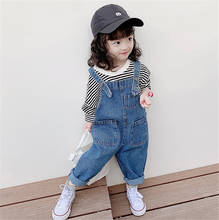 Autumn Girls Denim Pants Baby Overalls Kids Pants Boy Jeans Toddler Girls Jumpsuit Girls Overall Jeans Bib Pants for Girls 1-6Y 2024 - buy cheap