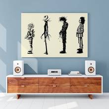 Pintura en lienzo de la película Beetlejuice Edward, lienzo de tijera, carteles e impresión de Cuadros, imagen artística de pared para decoración del hogar 2024 - compra barato