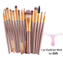 Makeup Brushes Eyeshadow Eyebrow Lip Foundation Powder Cosmetic Make Up Brush 15pcs 2024 - buy cheap