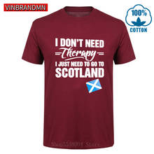 2019 Summer New T-shirt Fashion Brand Clothing I Dont Need Therapy I Just Need To Go To Scotland T shirt men Scotland Flag Shirt 2024 - buy cheap