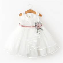 Vestido de princesa sin mangas para niñas, ropa de fiesta de 2 a 6 años, con diseño Floral, para verano 2024 - compra barato