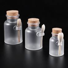 100ml/200ml/300ml Scrub Bath Salt ABS Bottle with Wooden Lid Spoon Cork Storage Stopper Bottle Frosted Seal Jar Home Bathroom 2024 - buy cheap