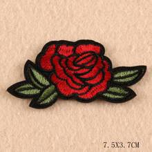 New Arrival rose embroidery iron on applique patch for clothes iron on patch DIY badge patch accessories 2024 - buy cheap