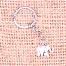 20pcs two sided elephant Keychain 21*18*5mm Pendants Car Key Chain Ring Holder Keyring Souvenir Jewelry Gift 2024 - buy cheap