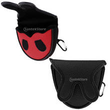 Cubierta de cabeza de mazo de Golf de PU, Protector de cabeza de Putter, color negro y rojo, 15x12cm/6x4,7 NCH 2024 - compra barato