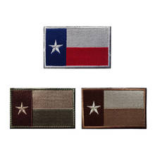 US Texas State Flag Embroidery Hook&Loop Patches Army Military Tactical Stickers on Cloth Hat American Flag Badge for Backpack 2024 - buy cheap