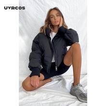 Winter jacket for girls style solid color stand collar cotton coat Jacket Black and Jacket Nude Jacket women Ladies jacke 2024 - buy cheap