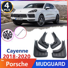 Para-lama de pneu para porsche cayenne po536 2018 2019 2020 3ª geração, proteção contra respingo, acessórios, adesivos 2024 - compre barato