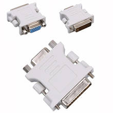 5 Pcs/lot DVI-I 24+5 Pin DVI Male to VGA Female Video Converter Adapter for PC laptop HDTV LCD DVD Computer Projector 2024 - buy cheap