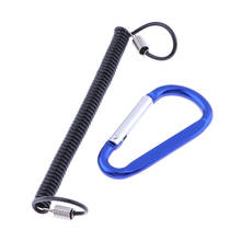 Fishing Lanyards  Safety Boating Rope Retractable Wire Coiled Tether with Single Carabiner Lip Grips Tackle Fish Tools 2024 - buy cheap