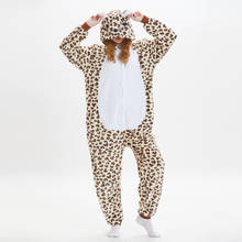 Leopard bear Animal Women Pajama Suit Onesie Kigurumis Homewear Sleepwear Flannel Soft One Piece Unisex Pijamas Party Costume 2024 - buy cheap