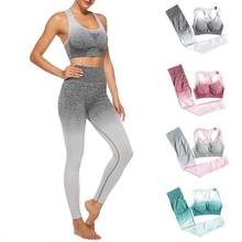Women Seamless Yoga Set Fitness Sports Suits Gym Clothing Long Sleeve Crop Top Shirts High Waist Running Leggings Workout Pants 2024 - buy cheap