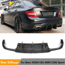 Carbon Fiber / FRP Rear Bumper Diffuser Lip Spoiler Diffuser for Mercedes-Benz C-Class W204 C300 C63 AMG Sedan Coupe 2008 - 2014 2024 - buy cheap