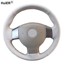 Hand Sewing Car Steering Wheel Cover Wrap For Nissan Tiida 2004-2010 Sylphy 2006-2011 Versa 2007-2011 Versa Note 2007-2012 2024 - buy cheap