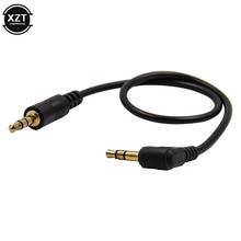 Cabo de áudio 3.5mm banhado a ouro, cabo auxiliar de áudio de 3.5mm para fone de ouvido de carro, cabo auxiliar de alto-falante de celular mp3/4 com 10 peças 2024 - compre barato