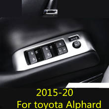 For toyota Alphard 2015-20 Car window glass switch button Decorative sticker sequins Door armrest decorative frame Accessories 2024 - buy cheap