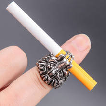 1pcs Creative Lion King Ring Cigarette Holder Men's Smoking Ring Anti-finger Yellow Smoke Clip Cigarette Accessories 2024 - buy cheap