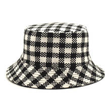 New Bucket Hats Women Autumn Winter Tweed Plaid Japanese Style Vintage Hat Bob Ladies Girls Elegant Chic Fisherman Hat Panama 2024 - buy cheap