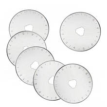 5PCS 45mm Circular Rotary Cutter Replacement Spare Safety Blades Hand Held Refill Fabric Leather Craft Steel Blades 2024 - buy cheap