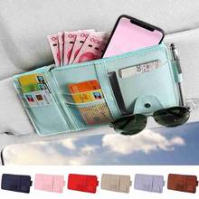 Car Bag Sun Visor Bill Pen Business Card Holder CD DVD Organizer Storage Box Sunglasses Clip Stowing Tidying Car Accessories 2024 - buy cheap