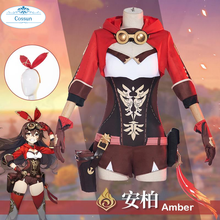 Anime Genshin Impact Amber Game Suit Lovely Uniform Cosplay Costume Halloween Costume For Women Girls Custom Made 2021 New 2024 - buy cheap