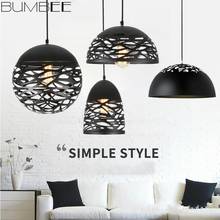 Nordic Modern Semi-circular Chandelier Lights Spherical Cafe Living Room Iron Hang Lamp Bedroom Loft Decor Home Fixture Lighting 2024 - buy cheap