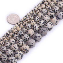 Fashion Natural Round Dalmatian Jaspers Stone Beads For Jewelry Making Strand 15inch DIY Loose 2024 - buy cheap
